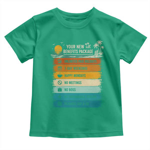 Funny Retirement Gift Toddler T Shirt New Benefits Package Retro Retired 2026 TS10 Irish Green Print Your Wear