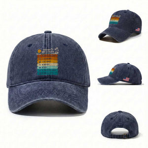 Funny Retirement Gift Washed Cotton Baseball Cap New Benefits Package Retro Retired 2026 TS10 Washed Cap Universal Fit Navy Print Your Wear