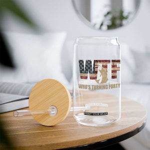 40th Birthday Glass Can Funny WTF Whos Turning Forty Vintage Fishing 40 Year Old Gift TS10 Print Your Wear