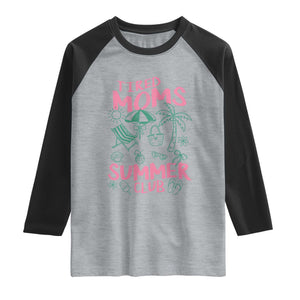 Retro Tired Moms Summer Club Raglan Shirt Funny Mama Beach Vacation Gift