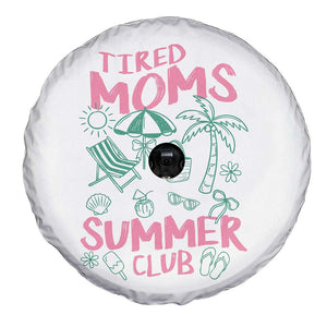 Retro Tired Moms Summer Club Spare Tire Cover Funny Mama Beach Vacation Gift