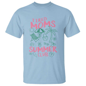 Retro Tired Moms Summer Club T Shirt Funny Mama Beach Vacation Gift