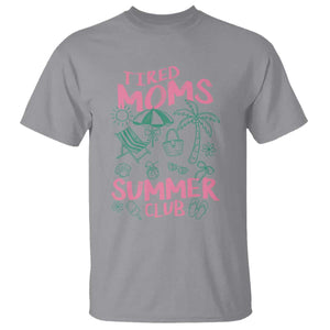 Retro Tired Moms Summer Club T Shirt Funny Mama Beach Vacation Gift