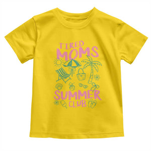 Retro Tired Moms Summer Club Toddler T Shirt Funny Mama Beach Vacation Gift