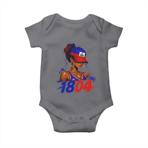 Haitian Revolution 1804 Baby Onesie Haiti Flag Independence Day Haitian Girl Graphic TS10 Charcoal Print Your Wear