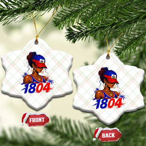 Haitian Revolution 1804 Ceramic Ornament Haiti Flag Independence Day Haitian Girl Graphic TS10 Print Your Wear