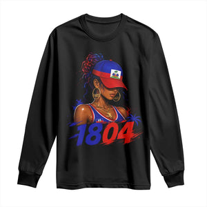 Haitian Revolution 1804 Long Sleeve Shirt Haiti Flag Independence Day Haitian Girl Graphic TS10 Black Print Your Wear