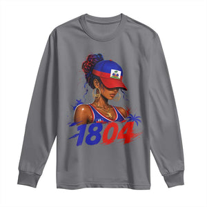 Haitian Revolution 1804 Long Sleeve Shirt Haiti Flag Independence Day Haitian Girl Graphic TS10 Charcoal Print Your Wear