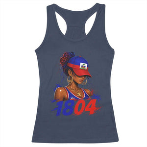 Haitian Revolution 1804 Racerback Tank Top Haiti Flag Independence Day Haitian Girl Graphic TS10 Navy Print Your Wear