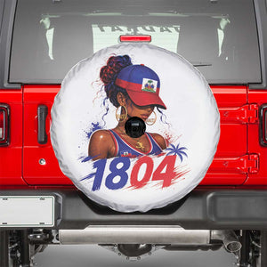 Haitian Revolution 1804 Spare Tire Cover Haiti Flag Independence Day Haitian Girl Graphic TS10 White Print Your Wear