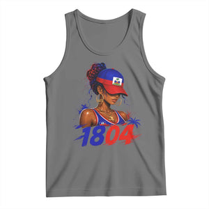 Haitian Revolution 1804 Tank Top Haiti Flag Independence Day Haitian Girl Graphic TS10 Black Heather Print Your Wear