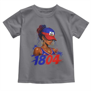 Haitian Revolution 1804 Toddler T Shirt Haiti Flag Independence Day Haitian Girl Graphic TS10 Charcoal Print Your Wear