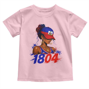 Haitian Revolution 1804 Toddler T Shirt Haiti Flag Independence Day Haitian Girl Graphic TS10 Light Pink Print Your Wear