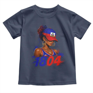 Haitian Revolution 1804 Toddler T Shirt Haiti Flag Independence Day Haitian Girl Graphic TS10 Navy Print Your Wear