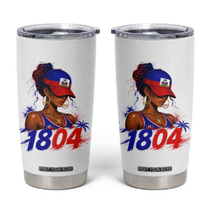 Haitian Revolution 1804 Tumbler Cup Haiti Flag Independence Day Haitian Girl Graphic TS10 White Print Your Wear