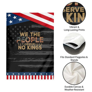 No Kings in USA Garden Flag Vintage Old American Flag We The People TS10 Print Your Wear