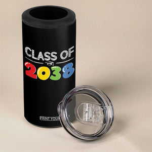Class of 2038 4 in 1 Can Cooler Tumbler Grow With Me Kindergarten TS10 Print Your Wear
