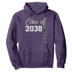 Personalized Class of 2038 Hoodie Custom Name Grow With Me Count Down Graduating TS10 Purple Print Your Wear