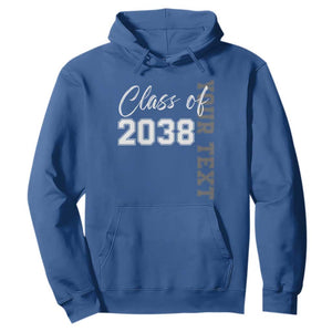 Personalized Class of 2038 Hoodie Custom Name Grow With Me Count Down Graduating TS10 Royal Blue Print Your Wear