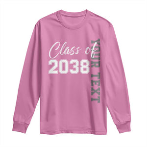 Personalized Class of 2038 Long Sleeve Shirt Custom Name Grow With Me Count Down Graduating TS10 Azalea Print Your Wear