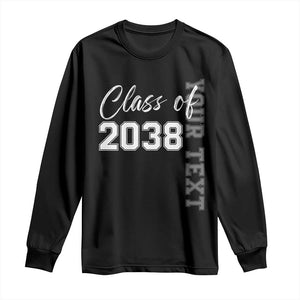 Personalized Class of 2038 Long Sleeve Shirt Custom Name Grow With Me Count Down Graduating TS10 Black Print Your Wear