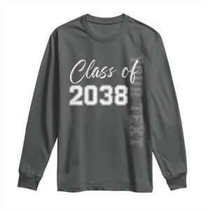 Personalized Class of 2038 Long Sleeve Shirt Custom Name Grow With Me Count Down Graduating TS10 Dark Heather Print Your Wear