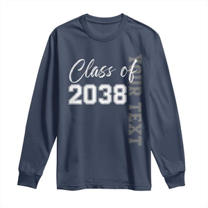 Personalized Class of 2038 Long Sleeve Shirt Custom Name Grow With Me Count Down Graduating TS10 Navy Print Your Wear