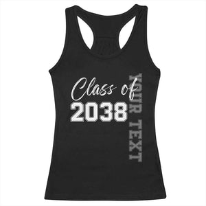 Personalized Class of 2038 Racerback Tank Top Custom Name Grow With Me Count Down Graduating TS10 Black Print Your Wear