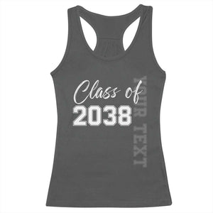 Personalized Class of 2038 Racerback Tank Top Custom Name Grow With Me Count Down Graduating TS10 Dark Heather Print Your Wear