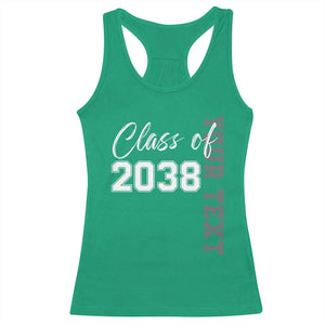 Personalized Class of 2038 Racerback Tank Top Custom Name Grow With Me Count Down Graduating TS10 Irish Green Print Your Wear
