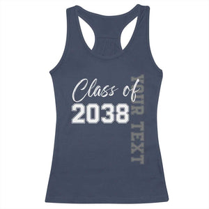 Personalized Class of 2038 Racerback Tank Top Custom Name Grow With Me Count Down Graduating TS10 Navy Print Your Wear