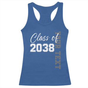 Personalized Class of 2038 Racerback Tank Top Custom Name Grow With Me Count Down Graduating TS10 Royal Blue Print Your Wear