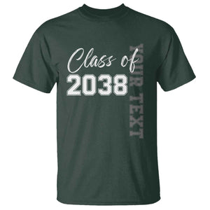 Personalized Class of 2038 T Shirt Custom Name Grow With Me Count Down Graduating TS10 Dark Forest Green Print Your Wear