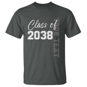 Personalized Class of 2038 T Shirt Custom Name Grow With Me Count Down Graduating TS10 Dark Heather Print Your Wear