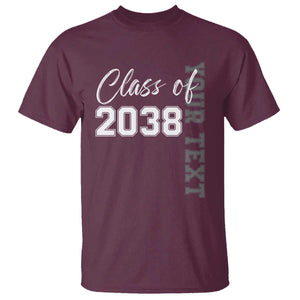 Personalized Class of 2038 T Shirt Custom Name Grow With Me Count Down Graduating TS10 Maroon Print Your Wear