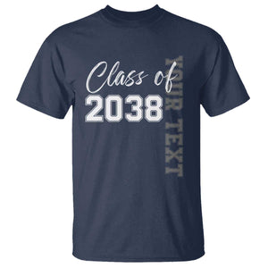 Personalized Class of 2038 T Shirt Custom Name Grow With Me Count Down Graduating TS10 Navy Print Your Wear