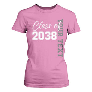 Personalized Class of 2038 T Shirt For Women Custom Name Grow With Me Count Down Graduating TS10 Azalea Print Your Wear
