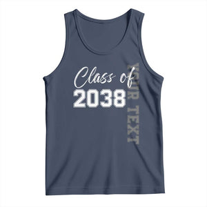 Personalized Class of 2038 Tank Top Custom Name Grow With Me Count Down Graduating TS10 Navy Print Your Wear