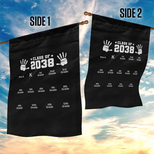 Class of 2038 Grow With Me Garden Flag Handprint Pre-K to 12th Grade Graduation TS10 Print Your Wear