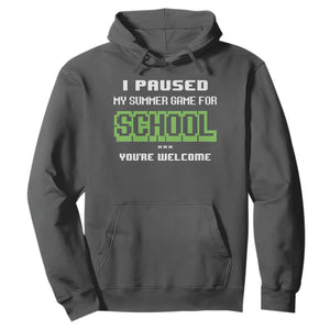 Funny Bruh Back To School Hoodie Here We Go Again Happy First Day Of School TS10 Dark Heather Print Your Wear