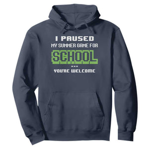 Funny Bruh Back To School Hoodie Here We Go Again Happy First Day Of School TS10 Navy Print Your Wear