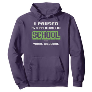 Funny Bruh Back To School Hoodie Here We Go Again Happy First Day Of School TS10 Purple Print Your Wear