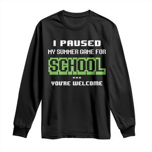 Funny Bruh Back To School Long Sleeve Shirt Here We Go Again Happy First Day Of School TS10 Black Print Your Wear