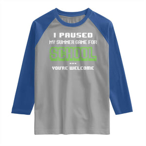 Funny Bruh Back To School Raglan Shirt Here We Go Again Happy First Day Of School TS10 Sport Gray Royal Print Your Wear