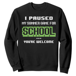 Funny Bruh Back To School Sweatshirt Here We Go Again Happy First Day Of School TS10 Black Print Your Wear