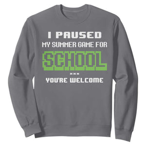 Funny Bruh Back To School Sweatshirt Here We Go Again Happy First Day Of School TS10 Charcoal Print Your Wear