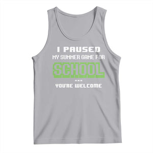 Funny Bruh Back To School Tank Top Here We Go Again Happy First Day Of School TS10 Athletic Heather Print Your Wear