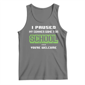 Funny Bruh Back To School Tank Top Here We Go Again Happy First Day Of School TS10 Black Heather Print Your Wear