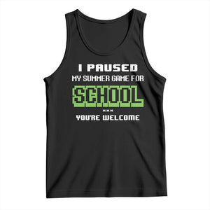 Funny Bruh Back To School Tank Top Here We Go Again Happy First Day Of School TS10 Black Print Your Wear