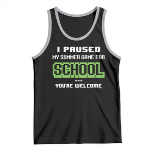 Funny Bruh Back To School Tank Top Here We Go Again Happy First Day Of School TS10 Black Athletic Heather Print Your Wear